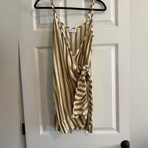 Faithfull the Brand Striped Kara Wrap Dress